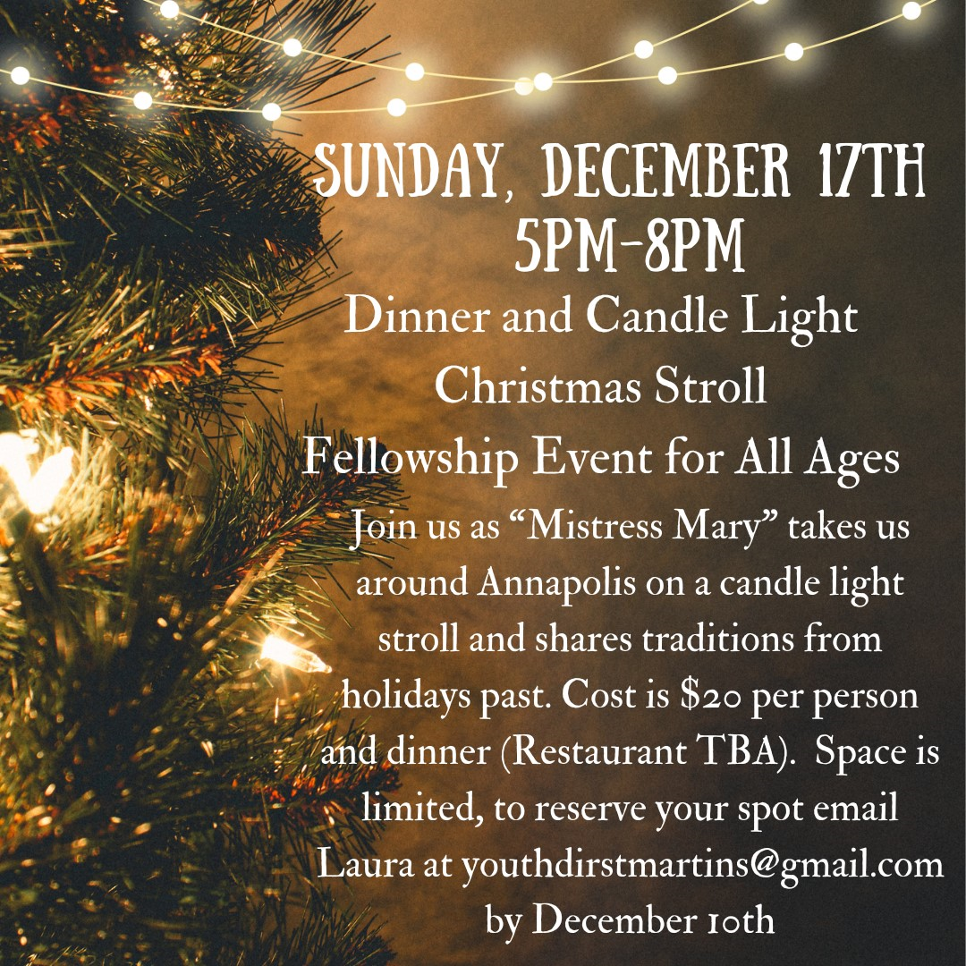 Christmas Dinner and Candlelight Stroll Flyer